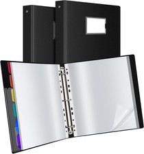 2 Pack 80-Pocket Binder with Plastic Sleeves for Letter/A4 Size Organizer