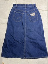 Vtg Levis Farmers Mechanic Long Skirt denim 70s womens sz 25 waist