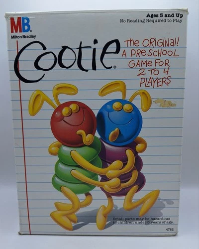 Milton Bradley Cootie Board Game Complete Preschool Classic Vintage 1986 Complet
