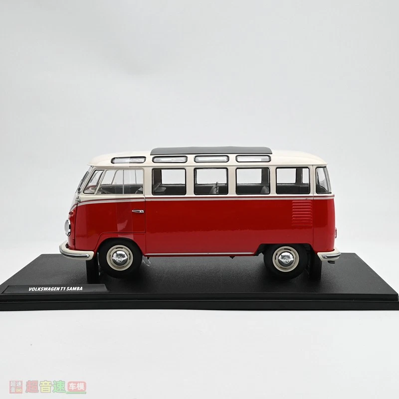1:18 Volkswagen VW T1 Samba Bus Microbús Aleación Diecast Modelo Coche Foto 3 de 4