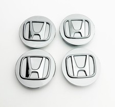 4pcs 69mm2.75in Wheel Center Caps Hub Emblems Silver Badge For Honda Civic