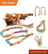 2-Pack Colorful Silvervine Cat Toy with Chew Ropes  Refillable Catnip