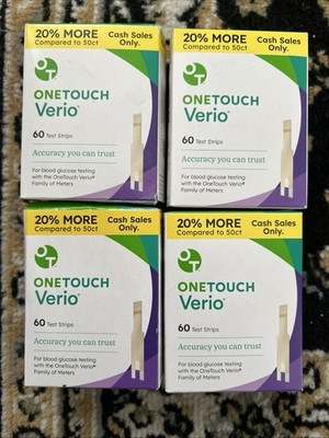 Onetouch Verio 60ct 4 Boxes
