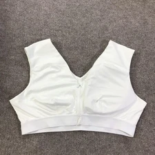 Tommie Copper Shoulder Support Sports Bra Womens 3XL White Active Zip Front