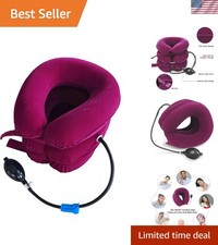 Adjustable Inflatable Cervical Neck Traction Device for Pain Relief - Portable