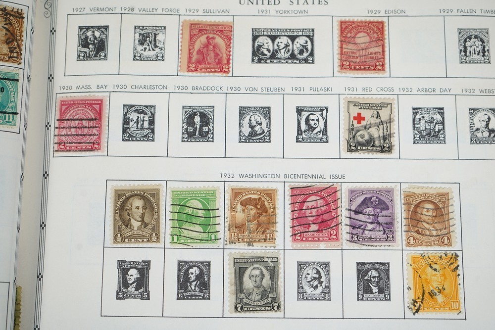 US & WORLDWIDE 1860s-1950s COLLECTION OF 2,750+ STAMPS MINT & USED IN ALBUM