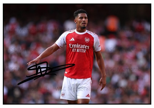 10881. William Saliba Signed Pictures A4 Prints Arsenal France Marseille Nice