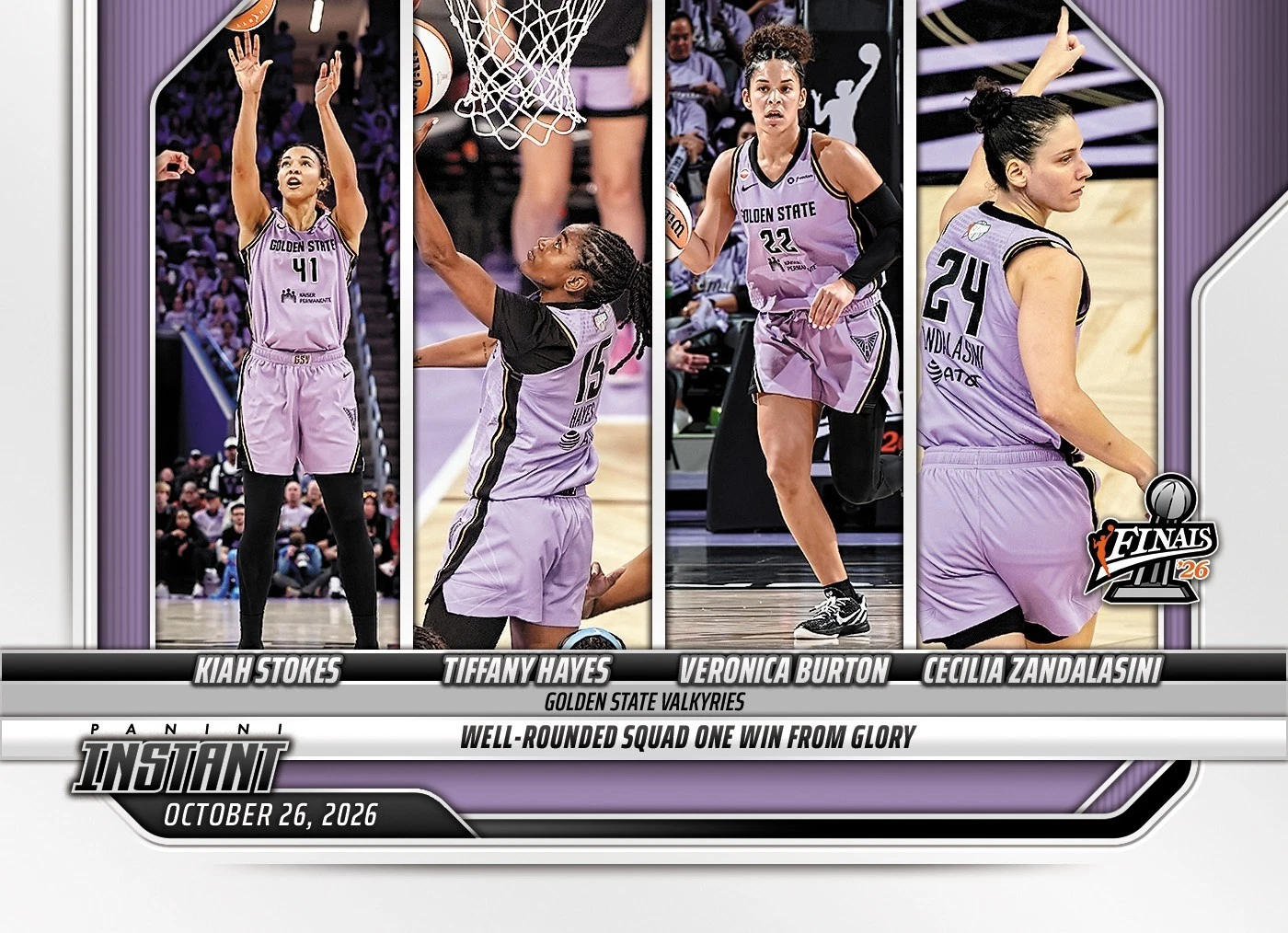 2026 Panini Instant WNBA #411 Stokes Hayes Burton Zandalasini Valkyries PRESALE image 1