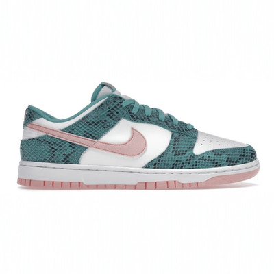 Nike Dunk Low Snakeskin Washed Teal Bleached Coral