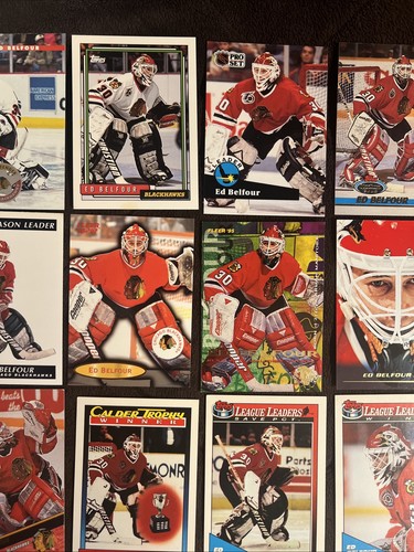 Ed Belfour 28 Card NHL Ice Hockey Trading Card Lot The Eagle ๐ฆ
Blackhawks HOF - Picture 3 of 16