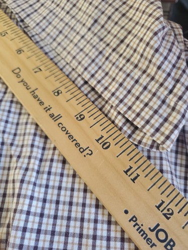 HARBOR BAY BEIGE/LILA/WEISS/kariert Button Down Hemd Big/Tall Herren 6XL-72"Brustumfang - Bild 10 von 17