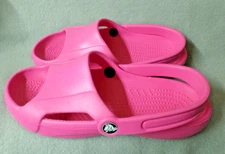 Crocs Women's Size 7 Open Toe Ankle Strap Slingback Sandel Shoes Hot  Pink