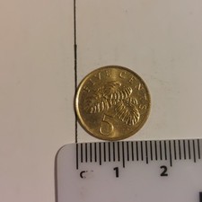 Singapore 5 Cents 1995 Coin