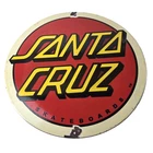 Vintage Santa Cruz Skateboards Logo Porcelain Signs - Classic Skateboard Signs
