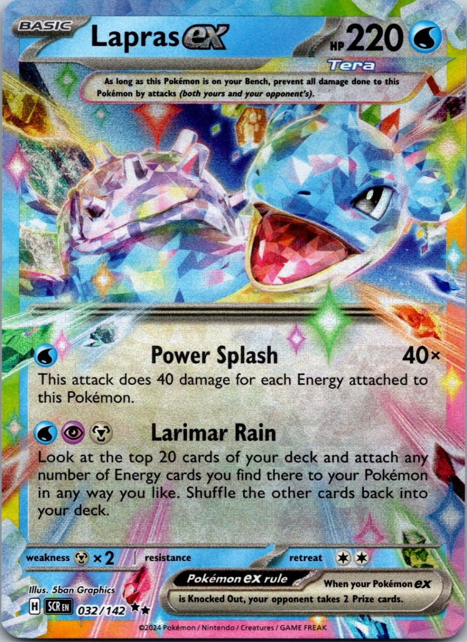 Lapras ex Double Rare SV07: Stellar Crown 032/142 NM