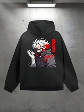 Men'S  Women'S Edgy Anime Manga Graphic Hoodie - Oversized Soft Fleece-Lined Sw