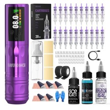 Wormhole Tattoo Gun Kit Xtreme Tattoo Kit Black Tattoo Ink Wireless Tattoo Ma...