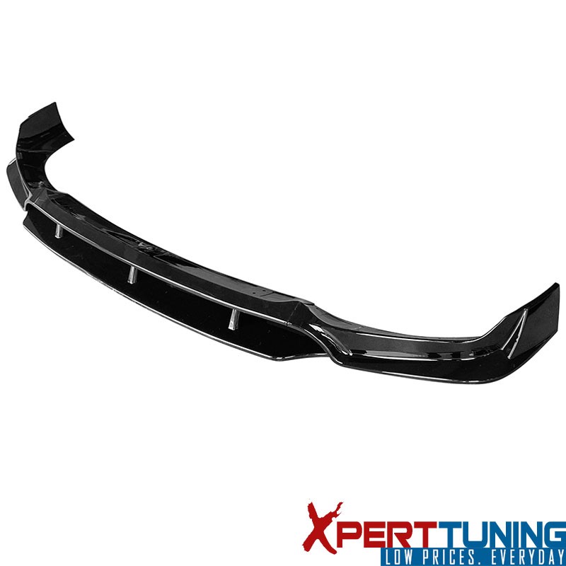Fits 20-23 BMW G06 X6 M Sport IKON Style 4PCS Front Bumper Lip Gloss Black ABS