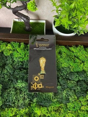 Fifa World Cup Qatar 2022 Official Licensed Authentic Trophy Magnets 45Mm - Gold