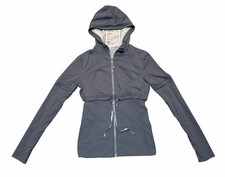 Lululemon Women's Jacket Athletica Sz 6 Gray Full Zip Cinch Waist Hoodie EUC