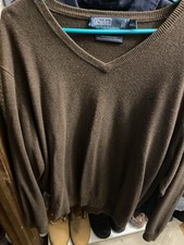 Men  s LS V-neck Sweater Polo Brand XXL