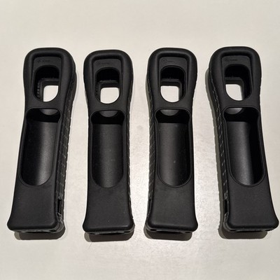 4 x Original Nintendo Silikonhülle für Wii Motion Plus Fernbedienung SCHWARZ