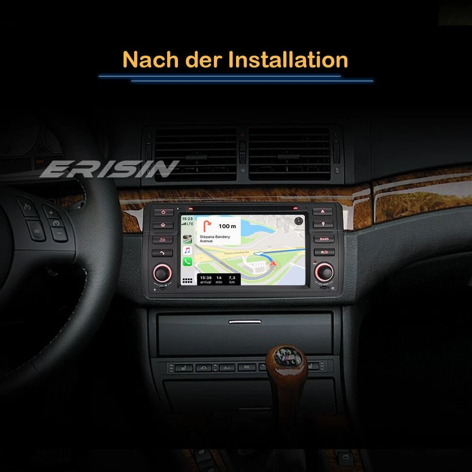 8-Kern Android 14 Autoradio GPS DAB+CD Canbus Navi BMW 3er M3 E46 Rover 75 MG ZT - Bild 3 von 4