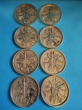 GODINGER COASTERS ~ SET OF 8  Classico Suite Silver  BOMBAY CO