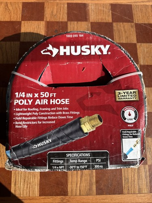 #ad #ad Husky 1 4 In. X 50 Ft Lightweight Polyurethane Air Hose New $24.99