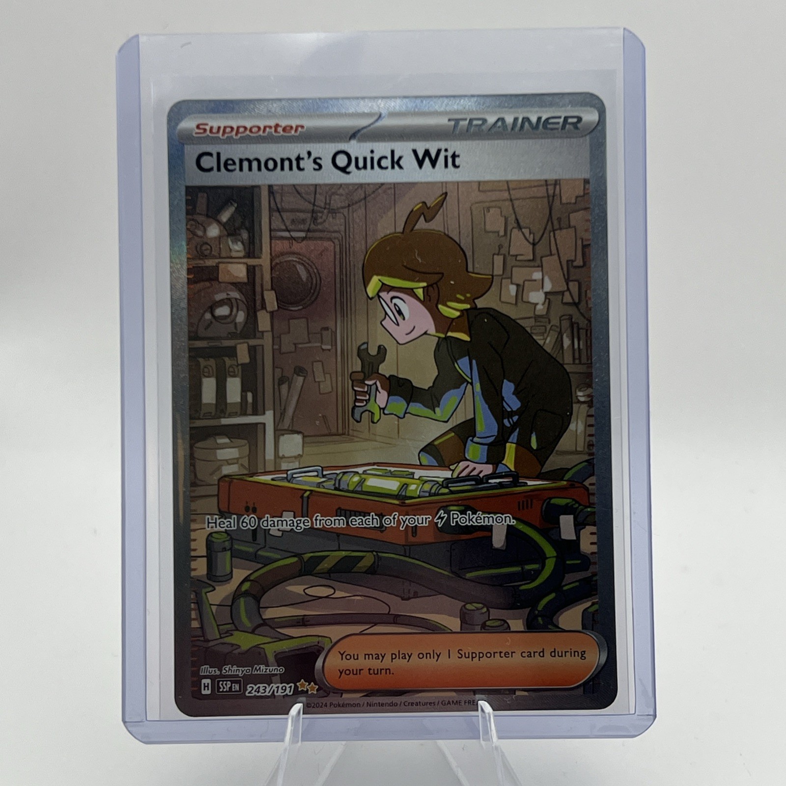 Clemonts Quick Wit 243/191 - Pokemon TCG Surging Sparks Special Illustration