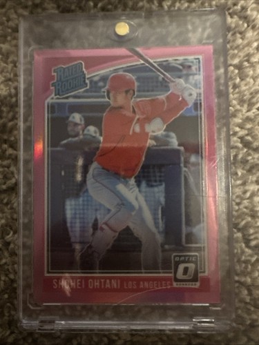 2018 Panini Donruss Optic - Rated Rookie Shohei Ohtani Pink Prizm Batting (RARE)