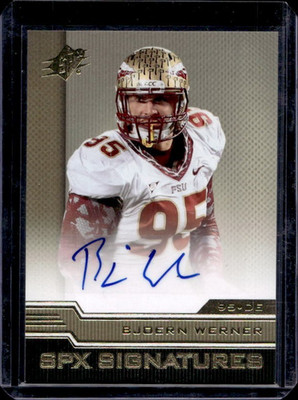 Bjoern Werner Rookie Auto 2013 Upper Deck SPX Indianapolis Colts Autograph