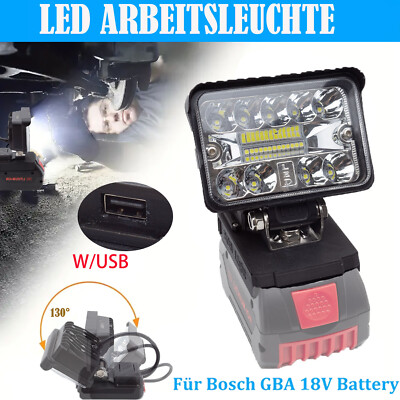 Für Bosch 18V GBA  Akku LED-Arbeitssche inwerfer mit USB Schnittstelle im Freien