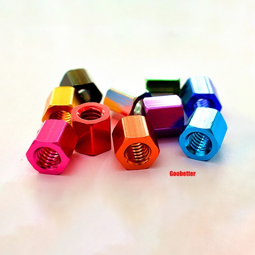 Écrou hexagonal coloré M2,5 alliage d'aluminium anodisé hexagonal écrous complets longueur 2-30 mm - Photo 10/18