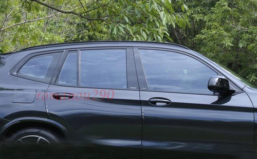 Black Steel Car Window Molding Strip Cover Trim 10PCS For BMW 2018-2022 G01 X3 - Picture 6 of 9