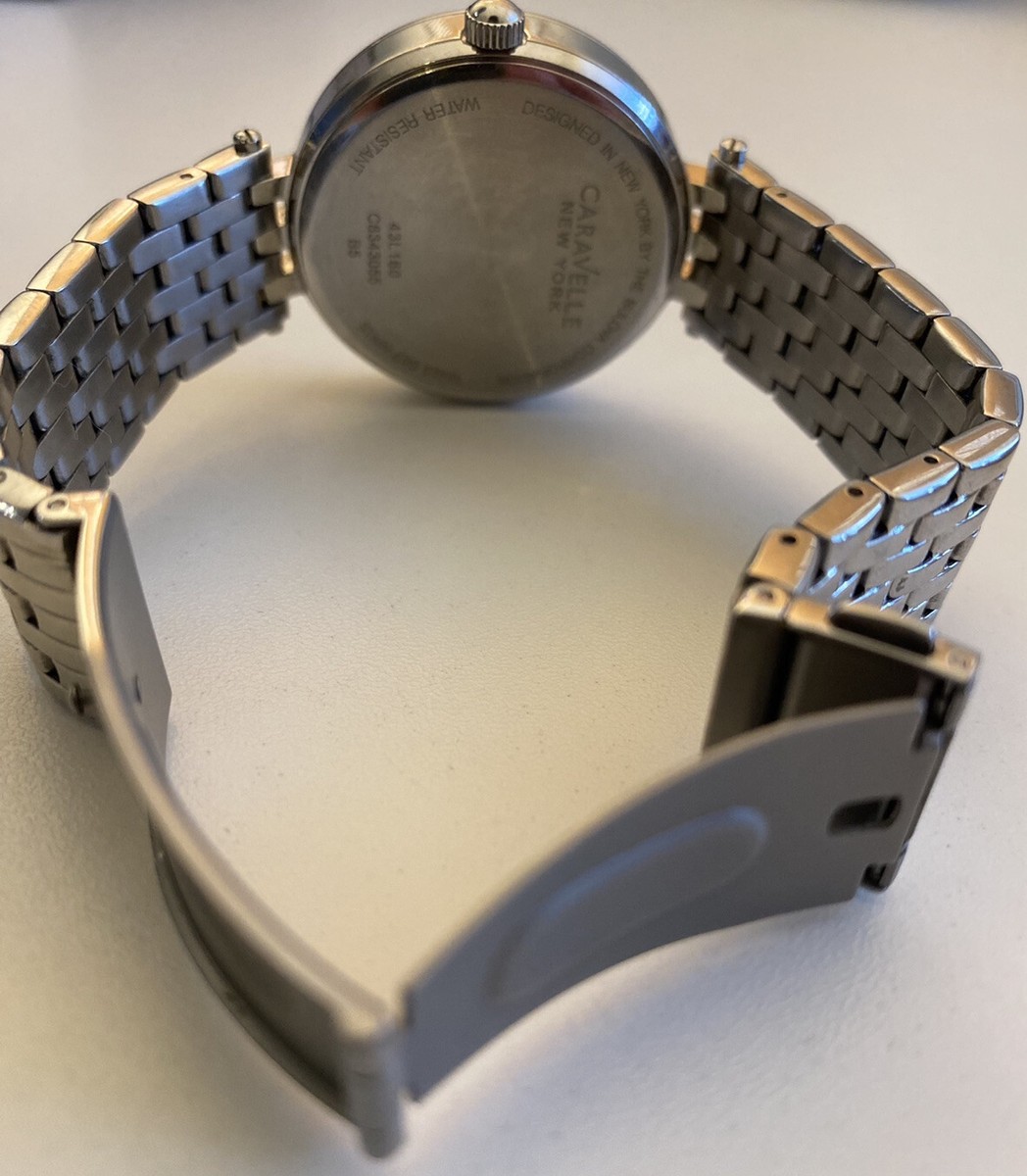 Stainless Steel Caravelle New York Swarovski Crystal Women display picture 2