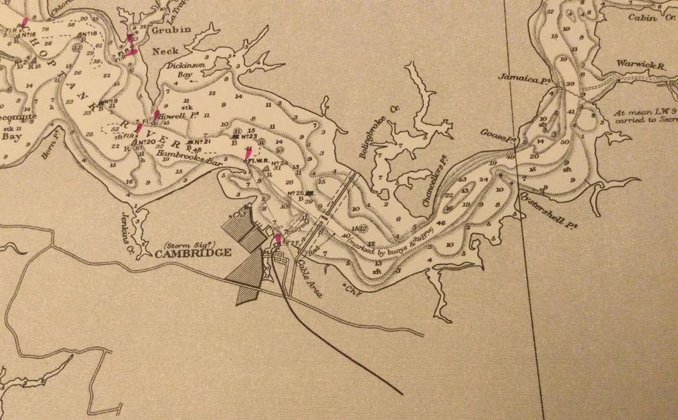 VINTAGE ADMIRALTY CHART. No.2856. CHESAPEAKE BAY, COVE POINT. 1944 Edition. - Image 3 of 4