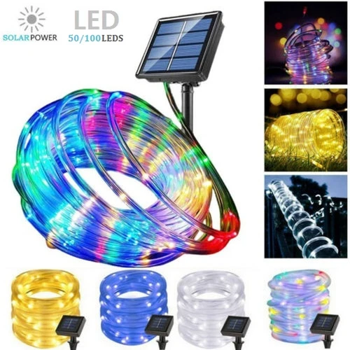 LED Solar Rope Fairy String Strip Lights Outdoor Garden Patio Backyard Pool AU - Picture 1 of 37