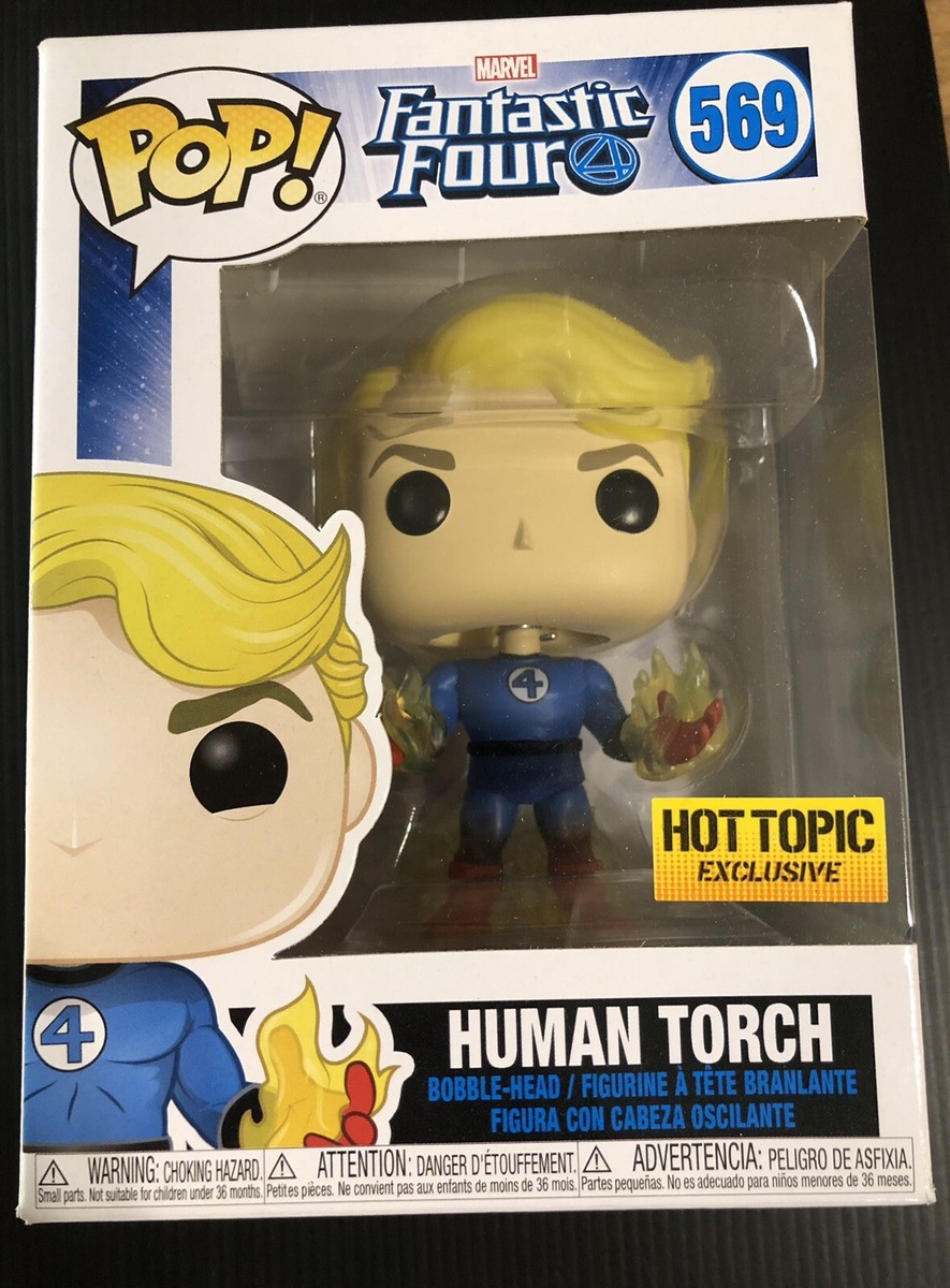 💥 Funko Pop! Marvel The Fantastic Four 4 Human Torch #569 Hot