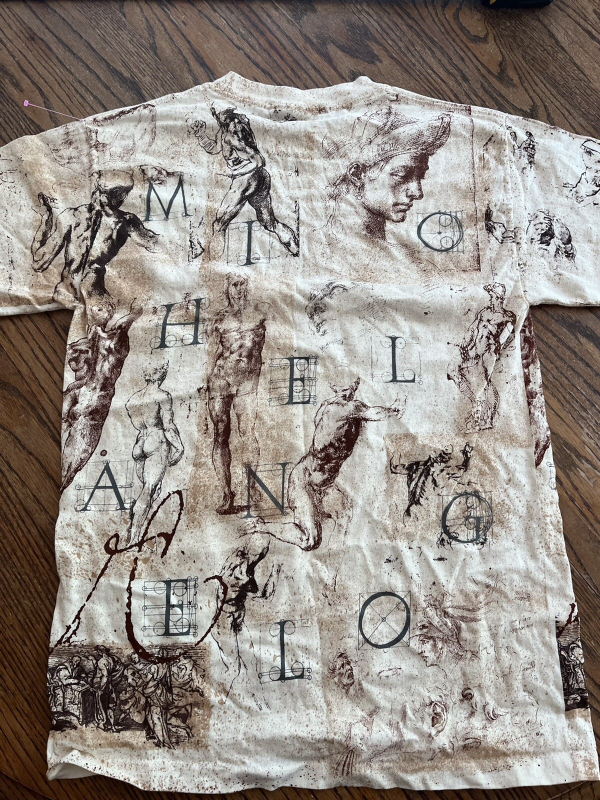 Vintage Michelangelo Statues Shirt Adult Large 90s Si… Gem