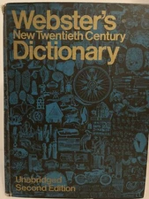 WEBSTERS Second Edition unabridged NEW TWENTIETH CENTURY dictionary