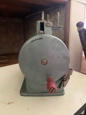 Vintage Japan Baby Brother Blue Miniature Toy Sewing Machine