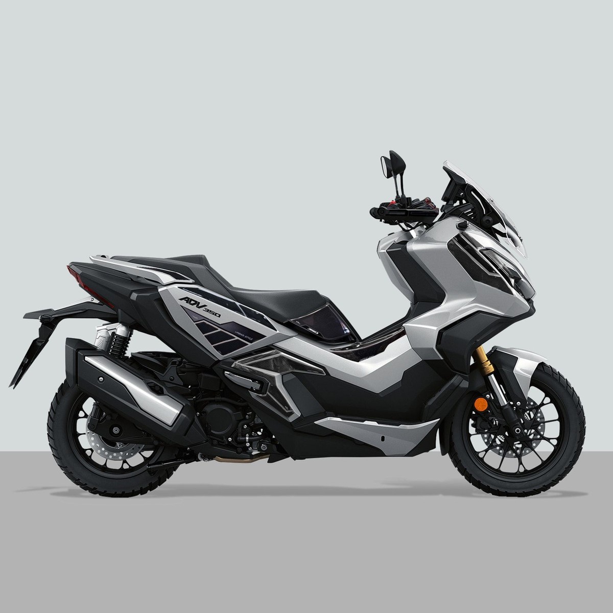 Pedana Aufkleber Für Honda ADV 350 - Polyurethan Harz Aufkleber Rot, Made In Italy