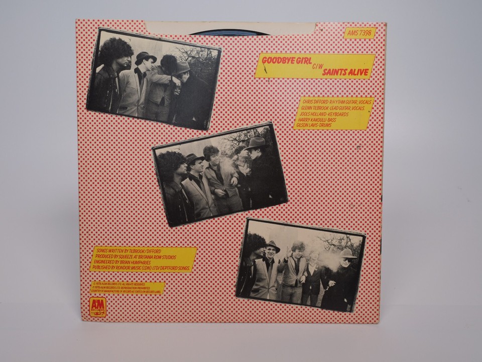 Squeeze Goodbye Girl 7 inch single with 3D sleeve eBay