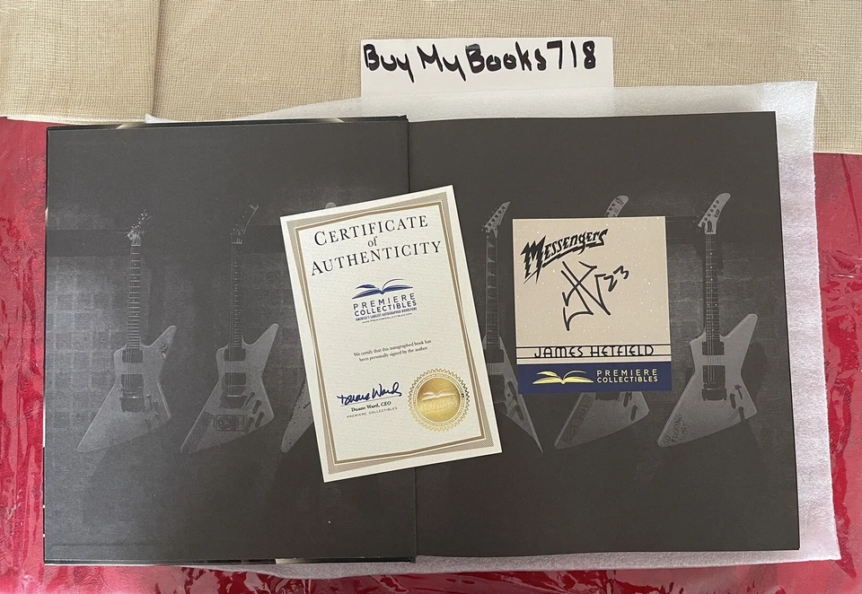 MESSENGERS The Guitars Of James Hetfield - SIGNED Bookplate - Metallica -IN HAND - Image 2 of 4