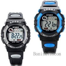 LED Light Alarm Digital Luxury Sport Quartz Wrist Watch Kid Women Girl Men Boy