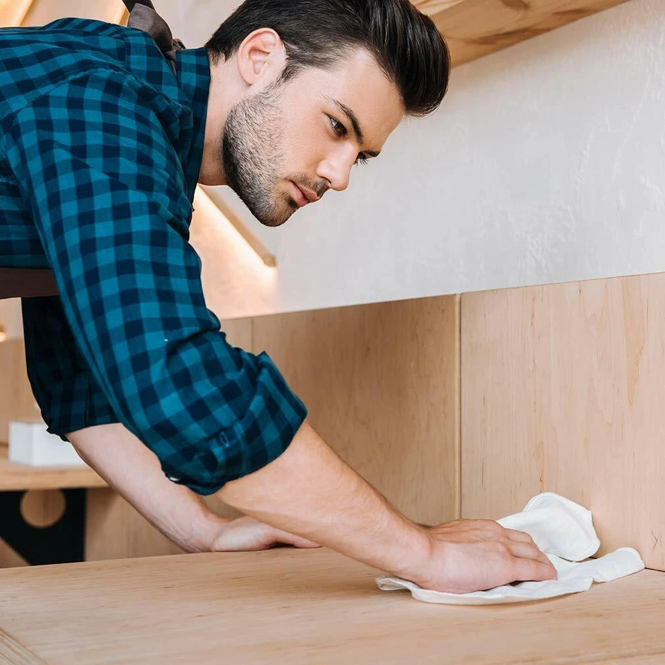 Paquete de 12 toallas de cocina de algodón blanco para fregona de bar 16x19. Foto 2 de 4