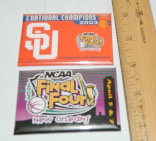 AS IS package faded Syracuse Orange SU 2 Pk refrigerator Magnets vtg set 2003  - Picture 7 of 7