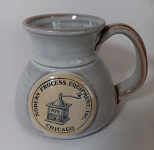 Sunset Hill Stoneware Mug Cup Coffee Grinder Equipment Logo Made In USA
