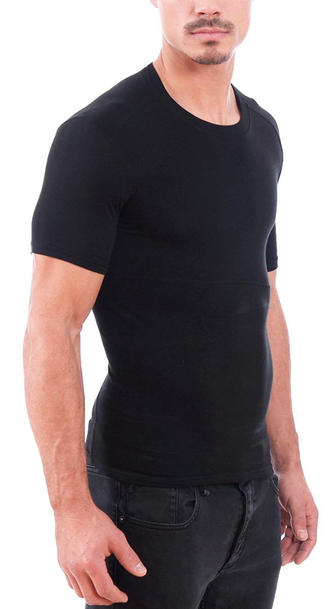 Powerbody Men's Shapewear Crew Neck T-Shirts Compression 14233 | eBay